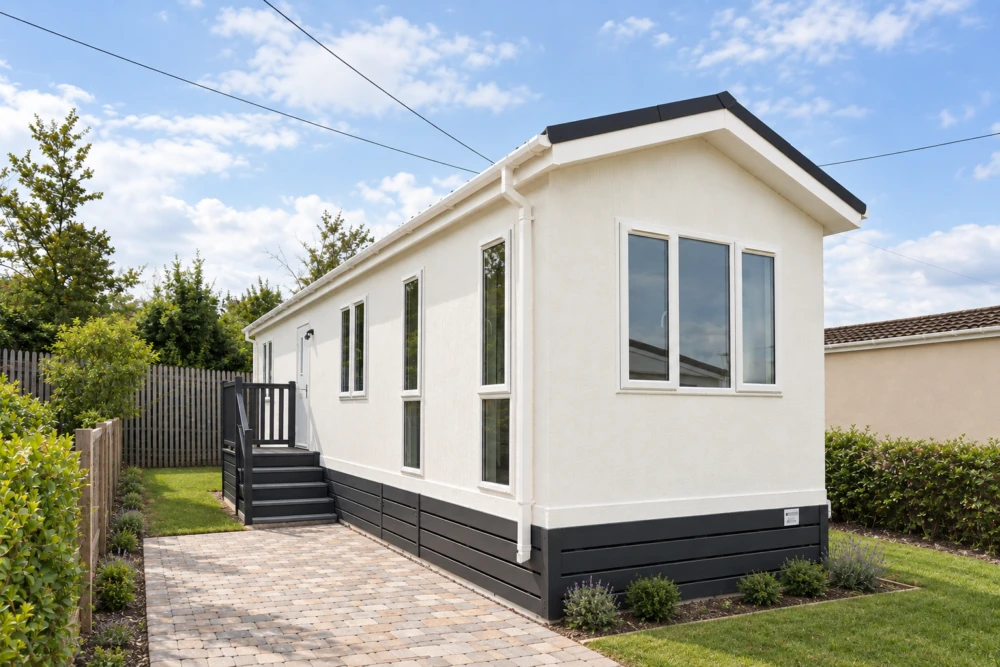 Modern Modular Home with Tidy Landscaping