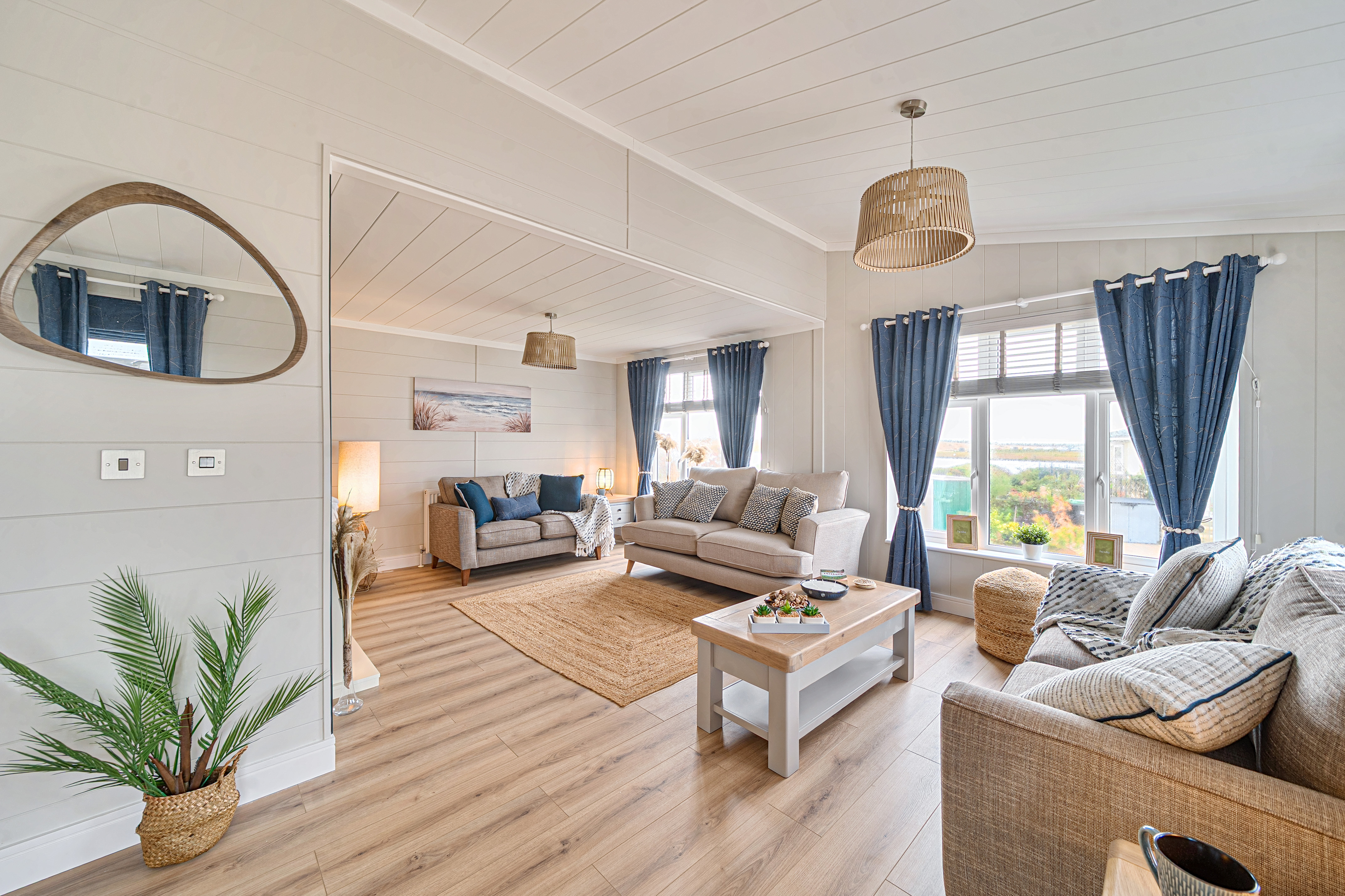Living room with a beautiful view