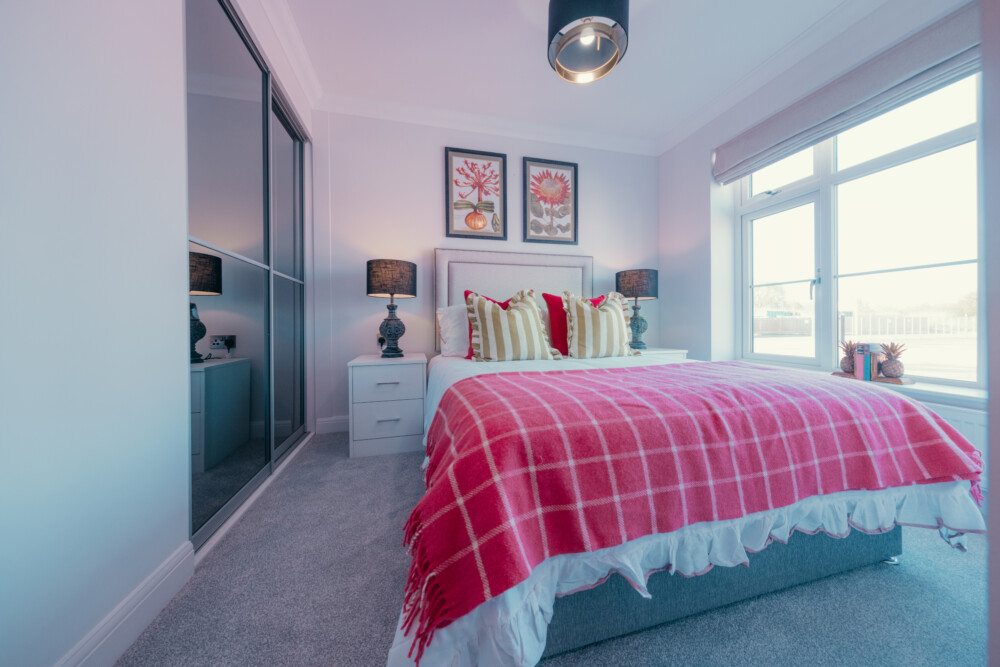 Bedroom with wardrobes warkton platinum